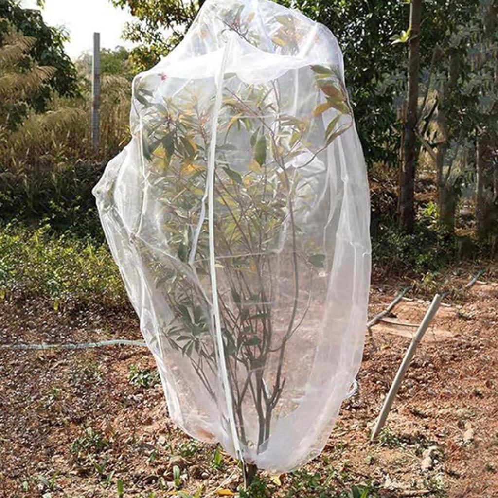 Fruit Tree Netting Breathable Plant Protector Mesh UV-resistant Weatherproof Tree Netting With Zipper And Drawstring For Farm