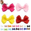 Soft Ribbon Hair Pins for Babies 10Pcs Baby Clips, Bows, Fully Covered Barrette Grosgrain Clip Toddler Bow Clips Girls Infants & Toddlers, No Tugging