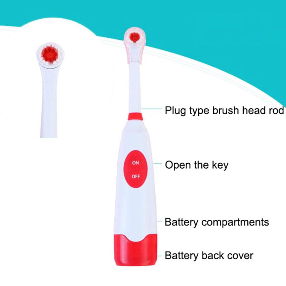 Вращающаяся электрическая двойная головка щетки, мягкая зубная щетка для волос, очиститель зубов, уход за полостью рта