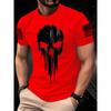 Футболка Punisher Мужская футболка с цифровой печатью Футболка Супергерой Аниме Футболка с черепом