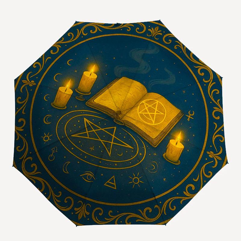 Enchanted Spell Circle Mat: Mystical Decor for Your SpaceUmbrella, Portable 3-Fold Compact Umbrella for Men & Women Gift