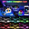 6M Светодиодная RGB полоса для атмосферы салона автомобиля, лампа с управлением через приложение и музыку, Bluetooth