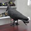 Simulation Black Crow Garden Decoration Suitable Halloween Bird Statue Ornament Outdoor Jardin Terror Black Crow Decorative