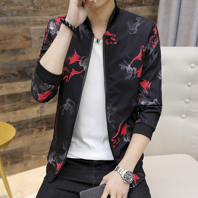 Весенне-осенняя мужская куртка-бомбер на молнии, мужская повседневная уличная одежда в стиле хип-хоп, облегающее пальто-пилот, мужская одежда