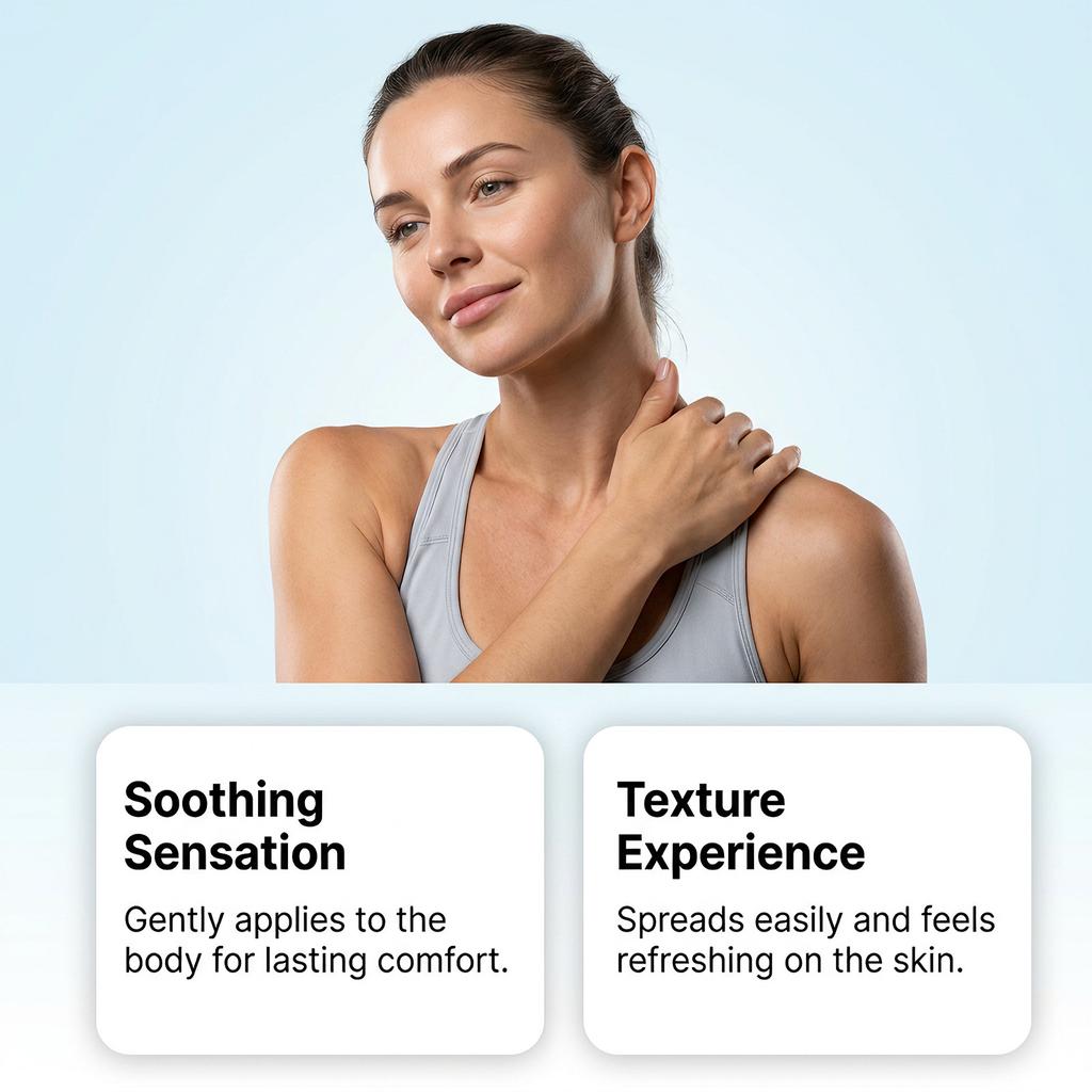 50g Triple-Action Massage Gel with Roller Ball for Body Care on Shoulder Knee Hip Foot, Lightweight Texture