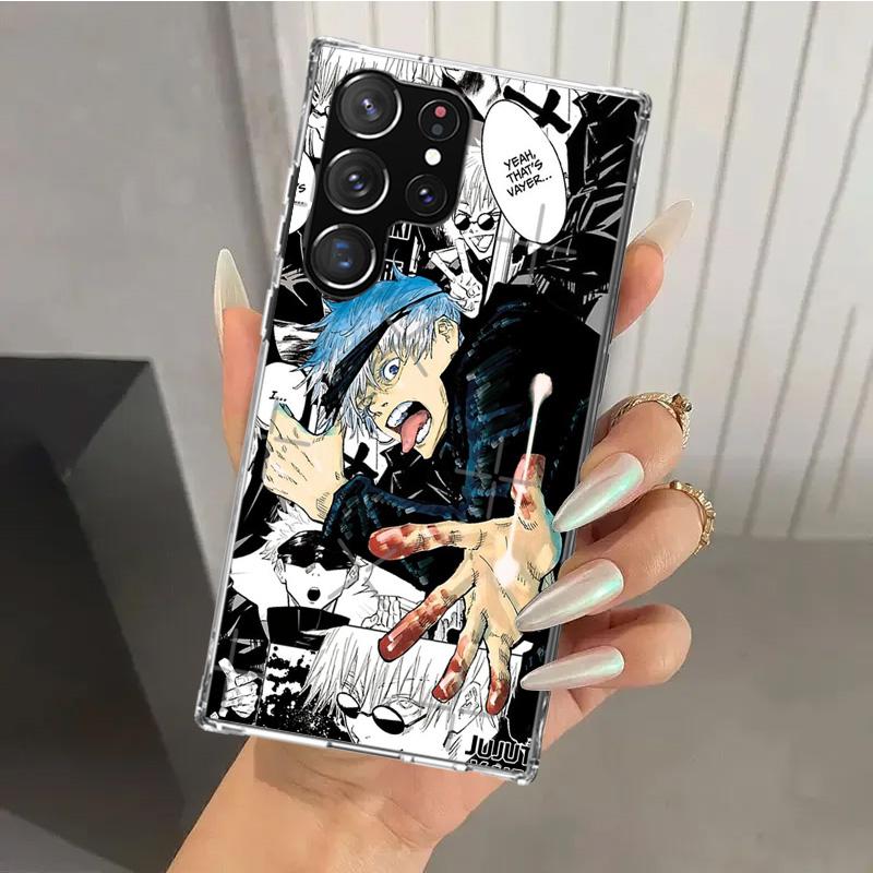 Чехол для телефона Jujutsus Japan Anime для Samsung Galaxy S26 S24 S23 Ultra S25 Edge S22 S21 Plus S20 FE + Мягкий чехол с принтом Funda Galax