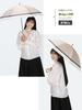 KIZAWA UV Light Long Full Light Rain Level 5 Water Suitable for Sun and Heat Bamboo and Rattan 50cm Ribs Beige x Women's Parasol, Protection, 100%