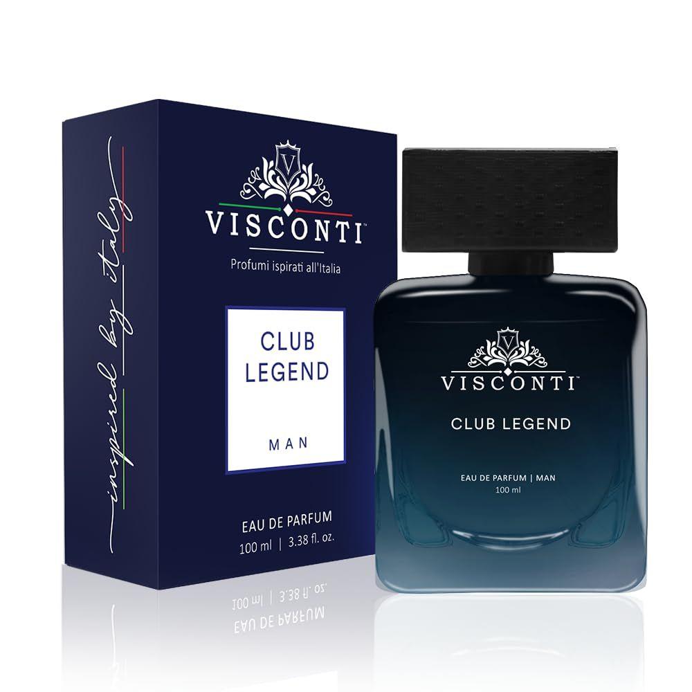 Visconti Club Legend Парфюм Туалетная Вода Древесно-Пряный Аромат С Цветочными Перечными Пачули, Мандарином, Мускусом С Долго Стойким Роскошным Парфюмом