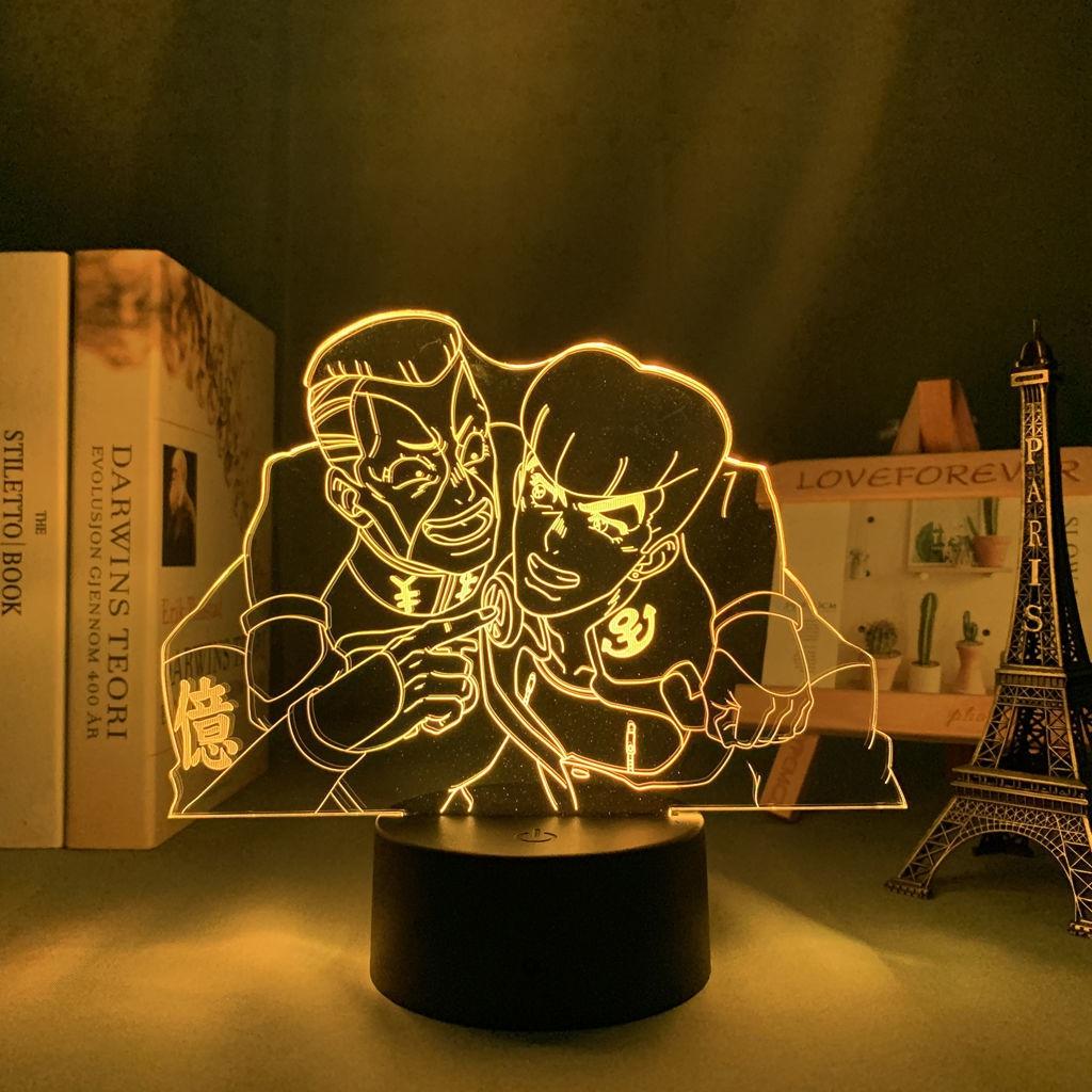 JoJo Bizarre Adventure Night Light JOJO Jolyne Figure Color Changing Lamp Cool Gift for Anime Fans