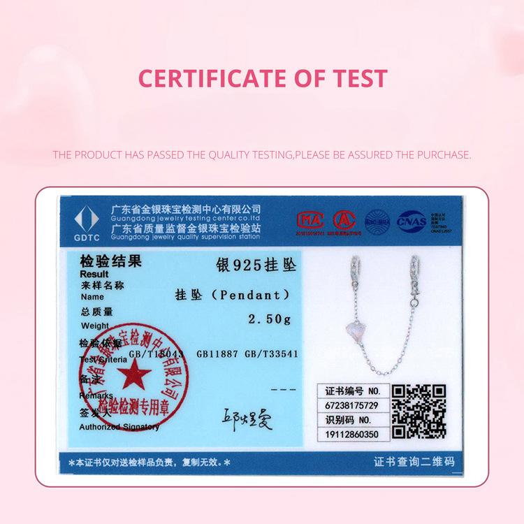 Valentine'S Day Series Pink Love Diy Safety Chain Accessories, Romantic Confession S925 Silver Bracelet Beaded