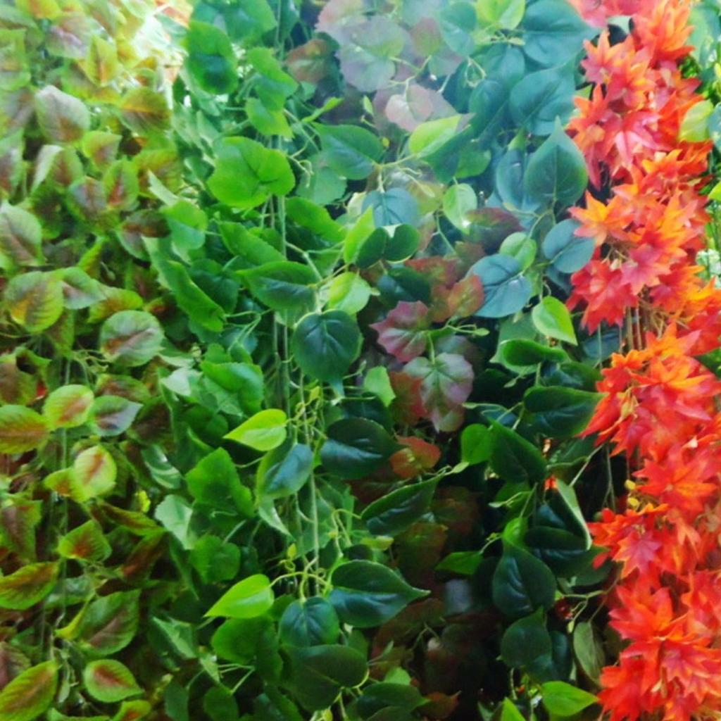 Большая декоративная виноградная лоза с листьями - Искусственная гирлянда с фруктами для стены, потолка или трубы с зелеными листьями деревьев