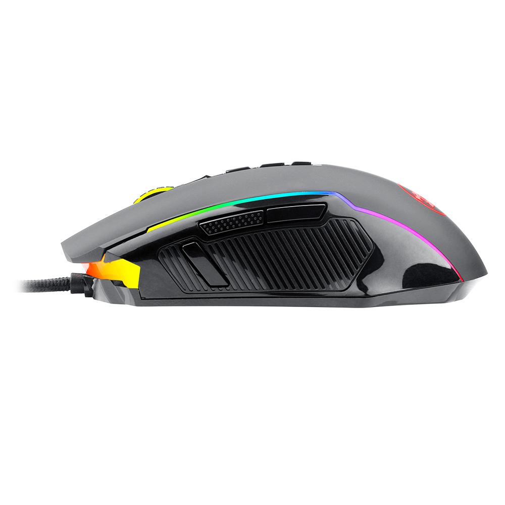 Проводная игровая мышь Redragon M910-K Ranger Basic RGB, 8000 точек на дюйм, 9 программируемых кнопок с кнопкой быстрого срабатывания — черная