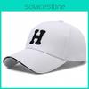 Embroidery H Letter Baseball Cap Outdoors Breathable Sun Protection Peaked Hat