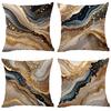 Marble Black Gilt Pillow Home Sofa Cushion Pillow Case Decoration