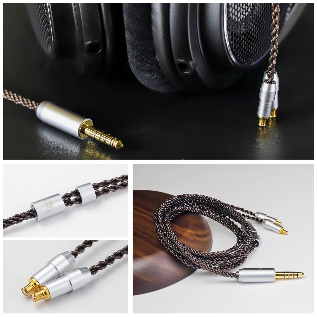 Okcsc ZT8 A2DC Headphone Cable Replacement Cable for 8 Core OFC Gold Plated For Compatible with Length 4Pin XR Re-Cable Earphones/Headphones