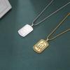 Allah Necklace Islamic Charm Arabic Rectangle Pendants Necklaces Gift Islam Muslim Quran BOX Chain Jewelry Gift For Men