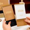 Yousheng 2026 Desk Calendar Retro Style Thick Paper Time Management Planner Home Office School Daily Schedule Planner