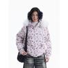 Full of stars three-dimensional hairy hooded cotton clothes female winter sweet sister loose small bread clothes warm jacket