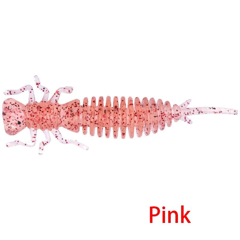 5pcs/lot Quality Larva Soft Lures 55mm 75mm 100mm Artificial Silicone Soft Bait Worm Fishing Wobblers Bass Carp Swimbaits