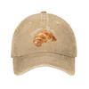 Bonjour Butter Funny Croissant Unisex Women Unstructured Baseball Caps French Cuisine Distressed Denim Hat Outdoor Gift Snapback