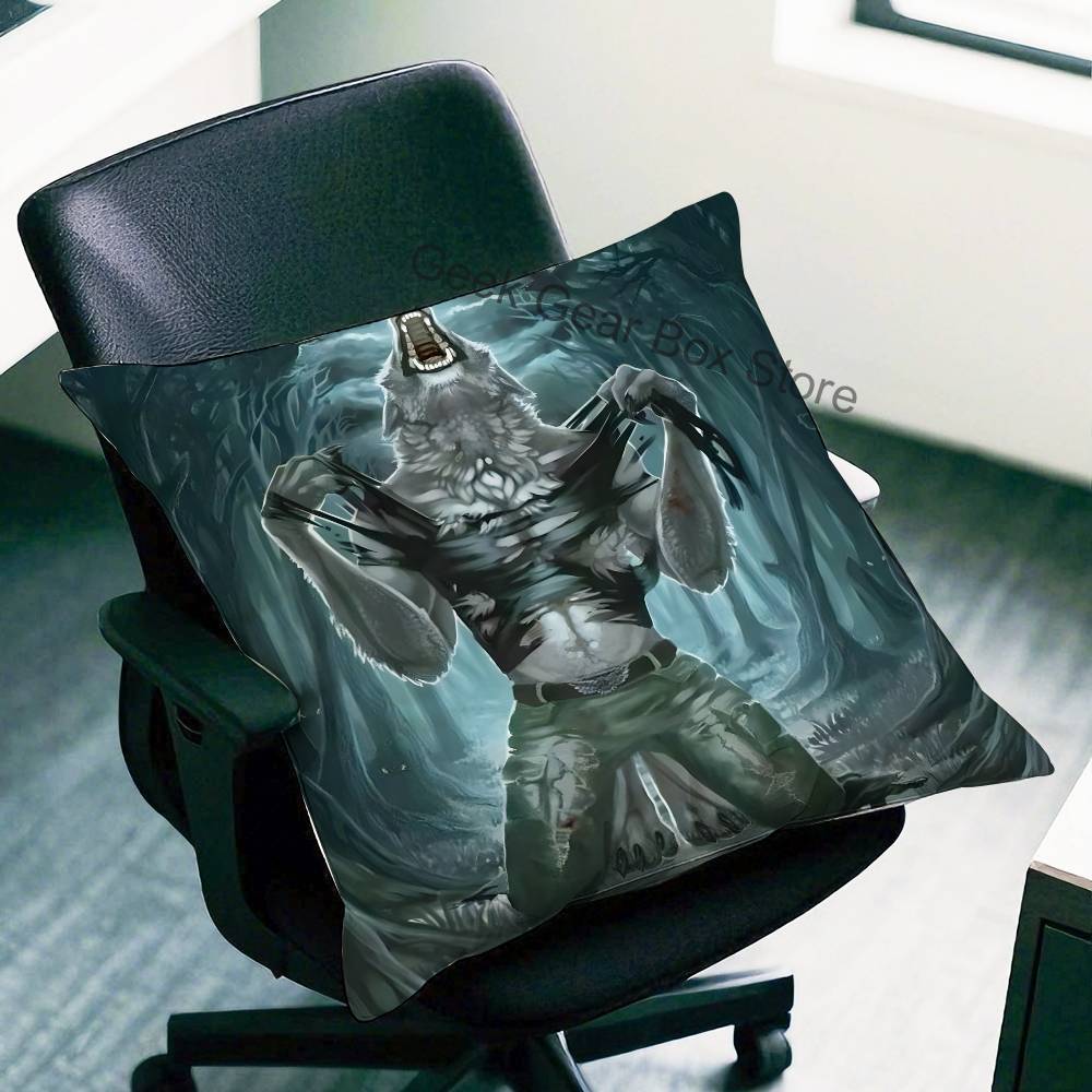 Alpha Sigma Wolf Cool Pillow Case For Sofa Decor Car Office Room Printing Cushion Cover Decorations and Protector