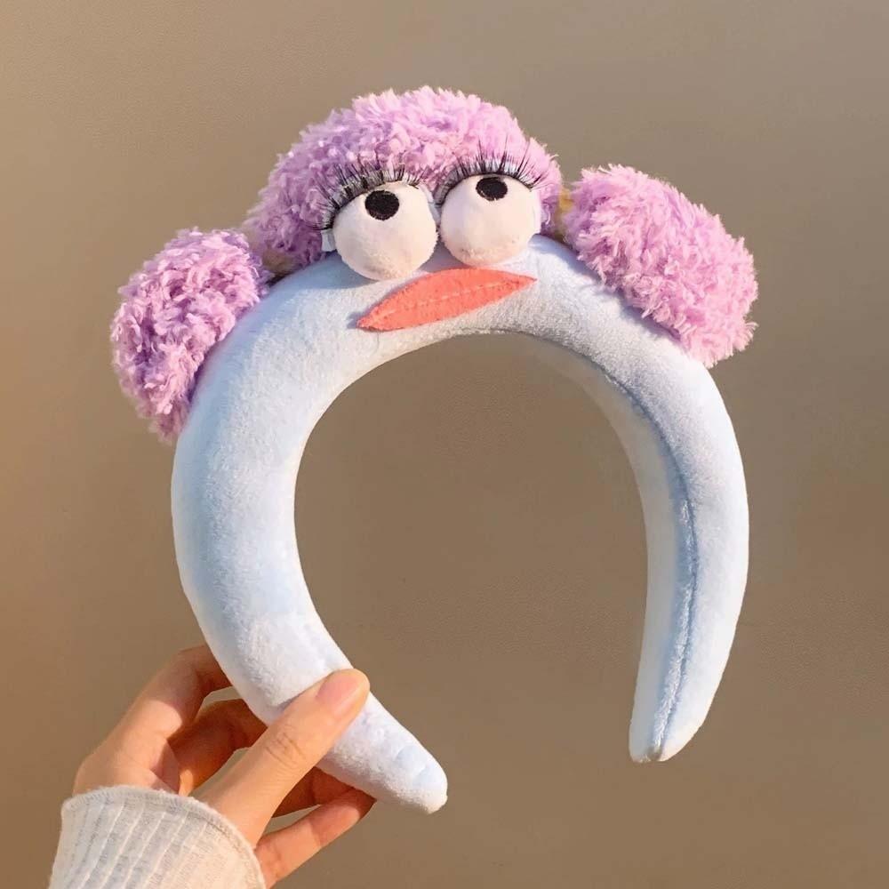 Colorful and Vibrant Big Eyes Plush Headband Hair Accessories Girls Cartoon Hairband Daily
