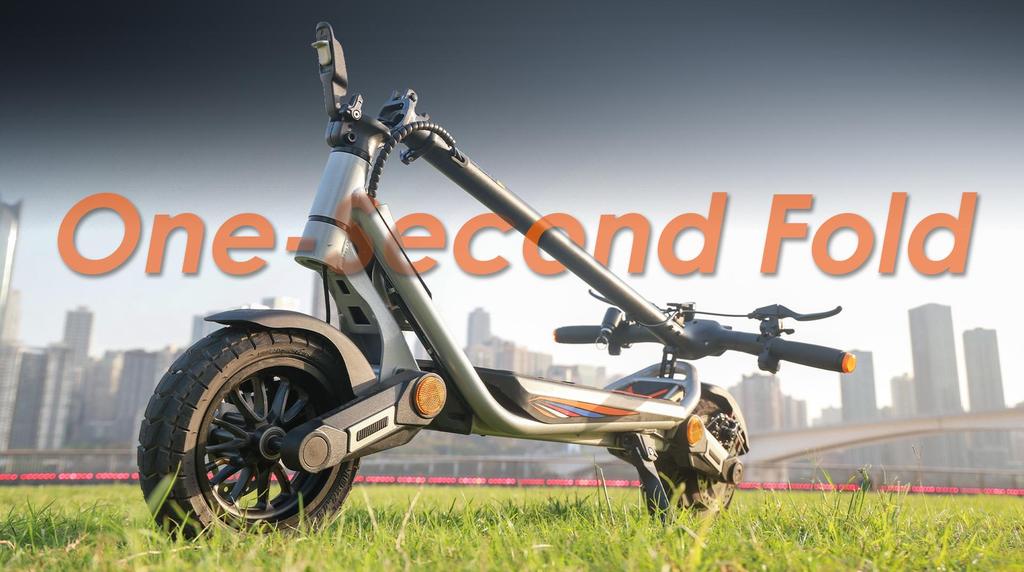 Foldable electric scooter Kukirin A1, 800W motor, 48V 13Ah battery, top speed 45km/h, cruising range 45km, 10-inch tires