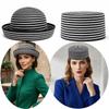 Handwoven Mini Formal Hat Striped Beret Hat New Pillbox Hat Elegant Styling