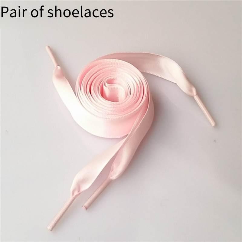 Colorful Polyester Ribbon Shoe Lace For Sneakers Satin Candy Color Flat Lace