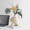 Креативная кремовая ваза «Большая нога» для домашнего декора, гостиной, ТВ-тумбы, столешницы, милый цветочный горшок