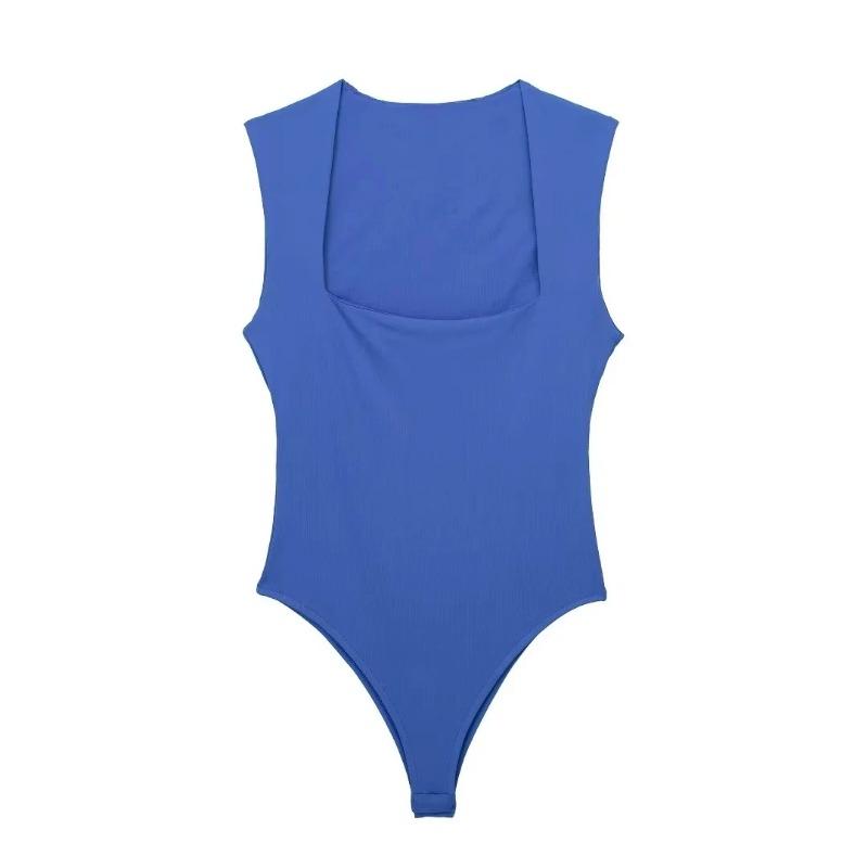 Woman Sleeveless Bodysuit Female Square Neck Summer Swimsuits Sexy Lingerie Lady Bodysuits