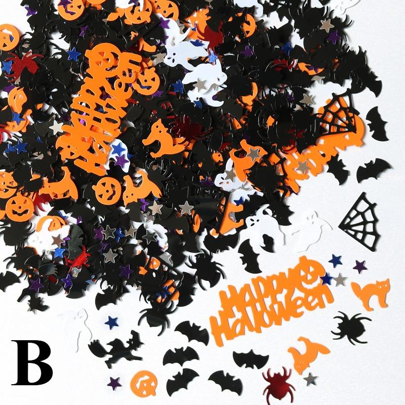 15 г Хэллоуин ПВХ Конфетти для стола Паутина Тыква Летучая мышь Скелет Пайетки для Хэллоуин Вечеринки Бар Дом с привидениями Декор Принадлежности
