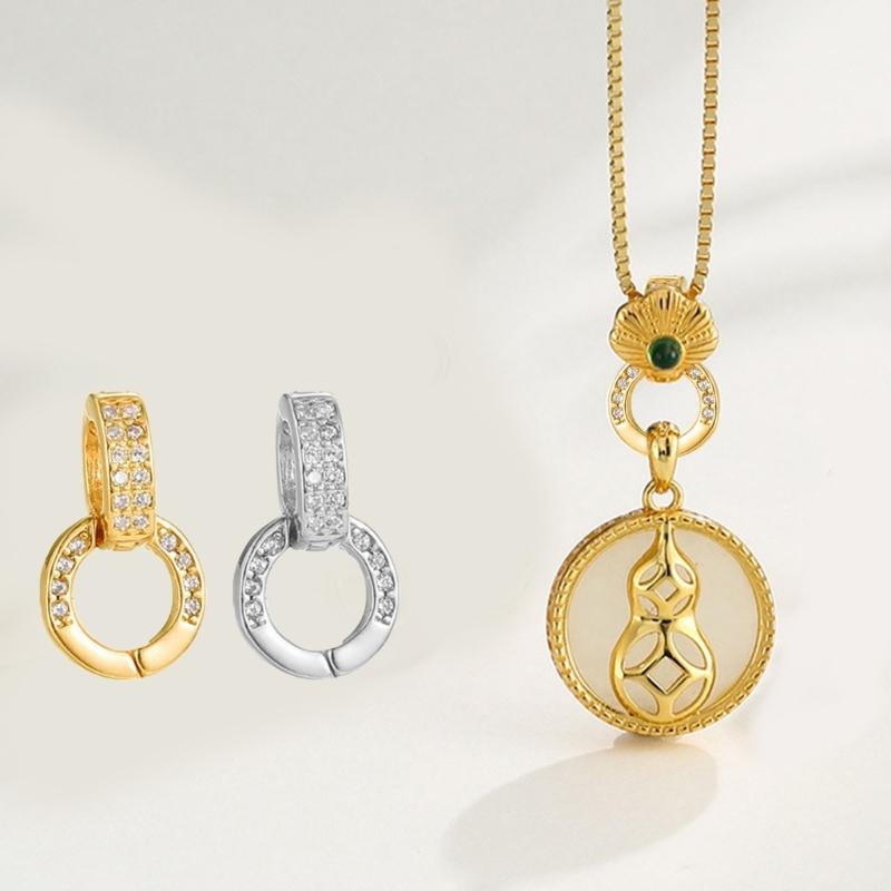 Элегантный соединительный застежка из меди и кубического циркония, застежка-усилитель, фурнитура для ювелирных изделий, застежки для изготовления ювелирных изделий