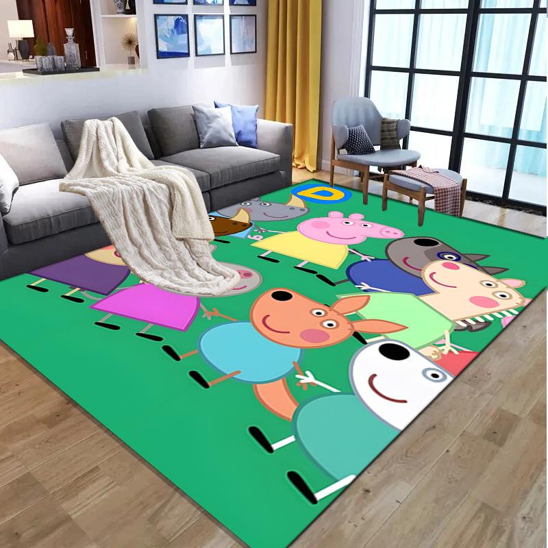Cartoon animation Pattern Rug, Indoor/Outdoor Mat, for Picnic, Gameroom, Bedroom, Office, Living Room, Home Decor Carpet, Birthday Gift