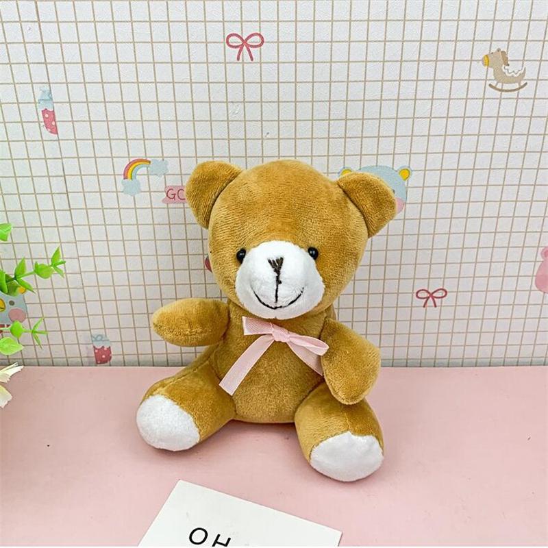 Wear Bow Tie Bear Plush Toy Cartoon Stuffed Animals Bears Plushies Doll Soft Kids Toys For Girls Gift 16CM