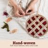 Плетёный пирог, кухонные прихватки, хлопчатобумажный коврик, жаропрочная декоративная круглая столешница для горячих блюд, горячая кастрюля