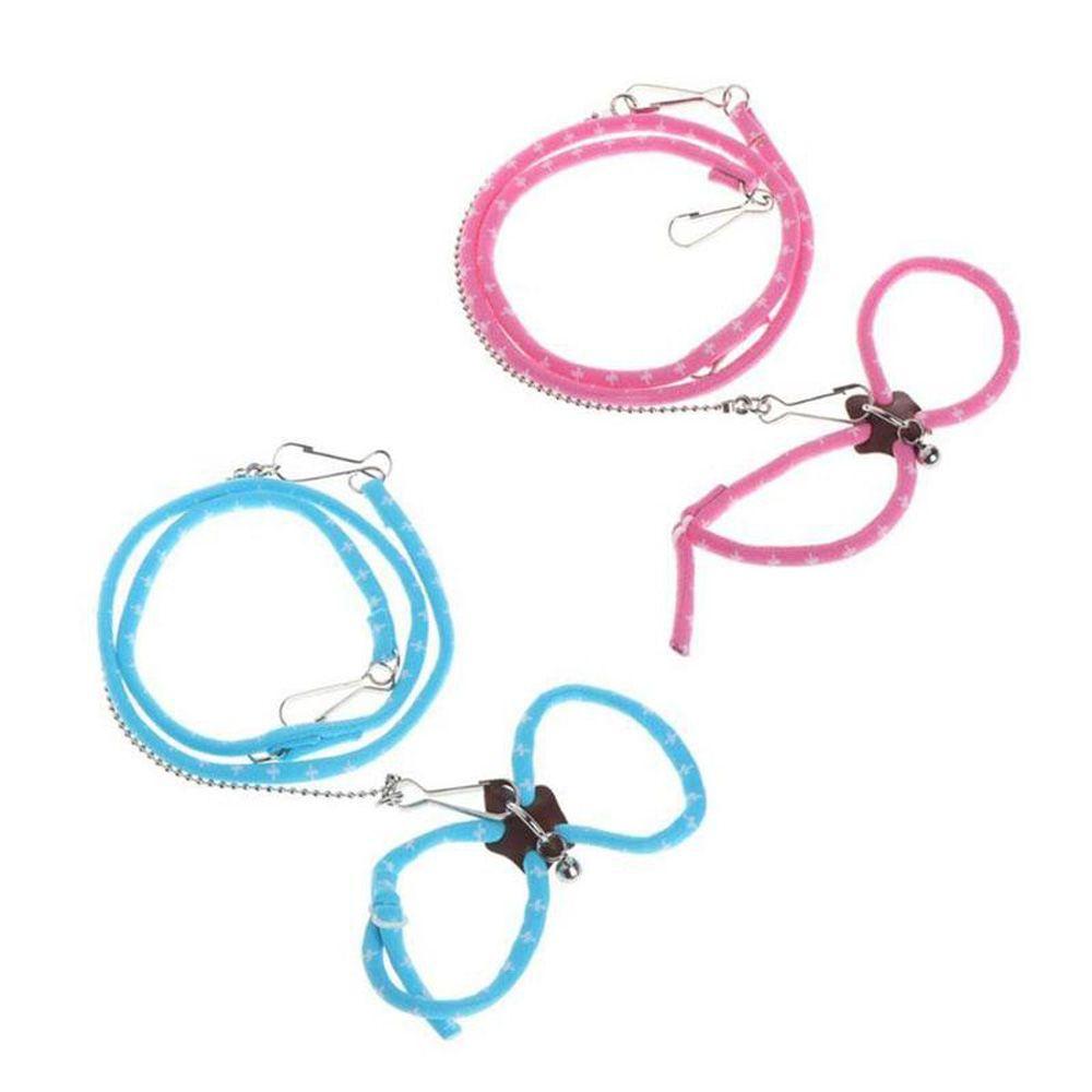 For Rat Squirrel Chinchilla Nylon Rope With Bell Walking Lead Mouse Vest Hamster Leash Pet Supplies
