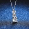D Color 1.8CT All Moissanite Necklace For Women S925 Sterling Silver with White Gold Plated Lab Diamond Wedding Party Jewelry