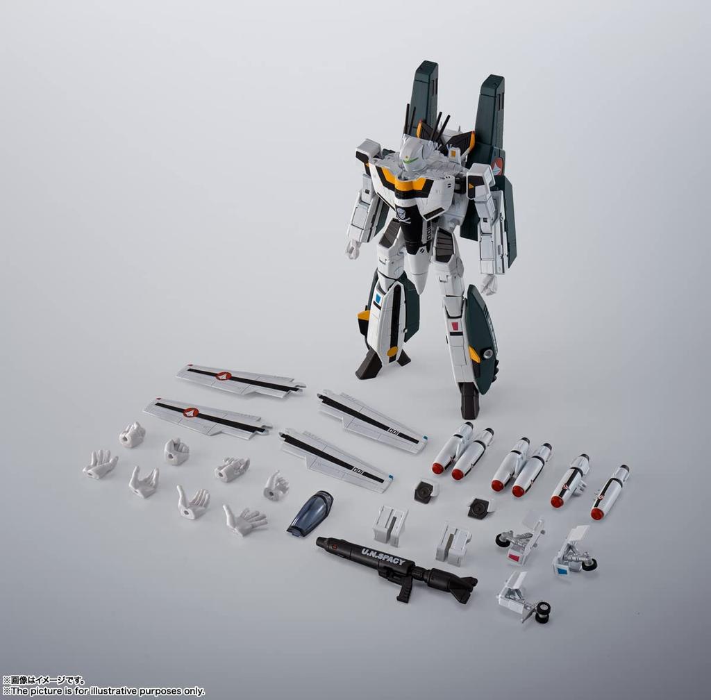 TAMASHII NATIONS HI-METAL R Super Dimension Fortress Macross VF-1S Super Valkyrie (Hikaru Ichijo Custom) Approximately 140mm Die-cast, ABS &