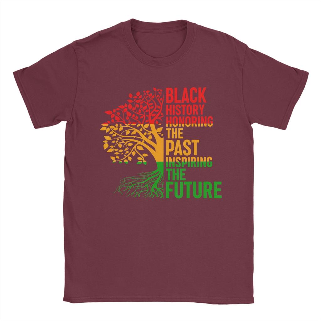Leisure Black History Honoring Past Inspiring Future T-Shirts for Unisex Round Neck T Shirts  Short Sleeve Tees Summer Clothes
