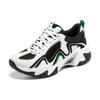Skechers Stamina V3 Mecha Shoes Третье Поколение Синтетическая Кожа Удобные Универсальные Низкие Папины Кроссовки Женские Кроссовки Белый Черный Зеленый 896151-WGR