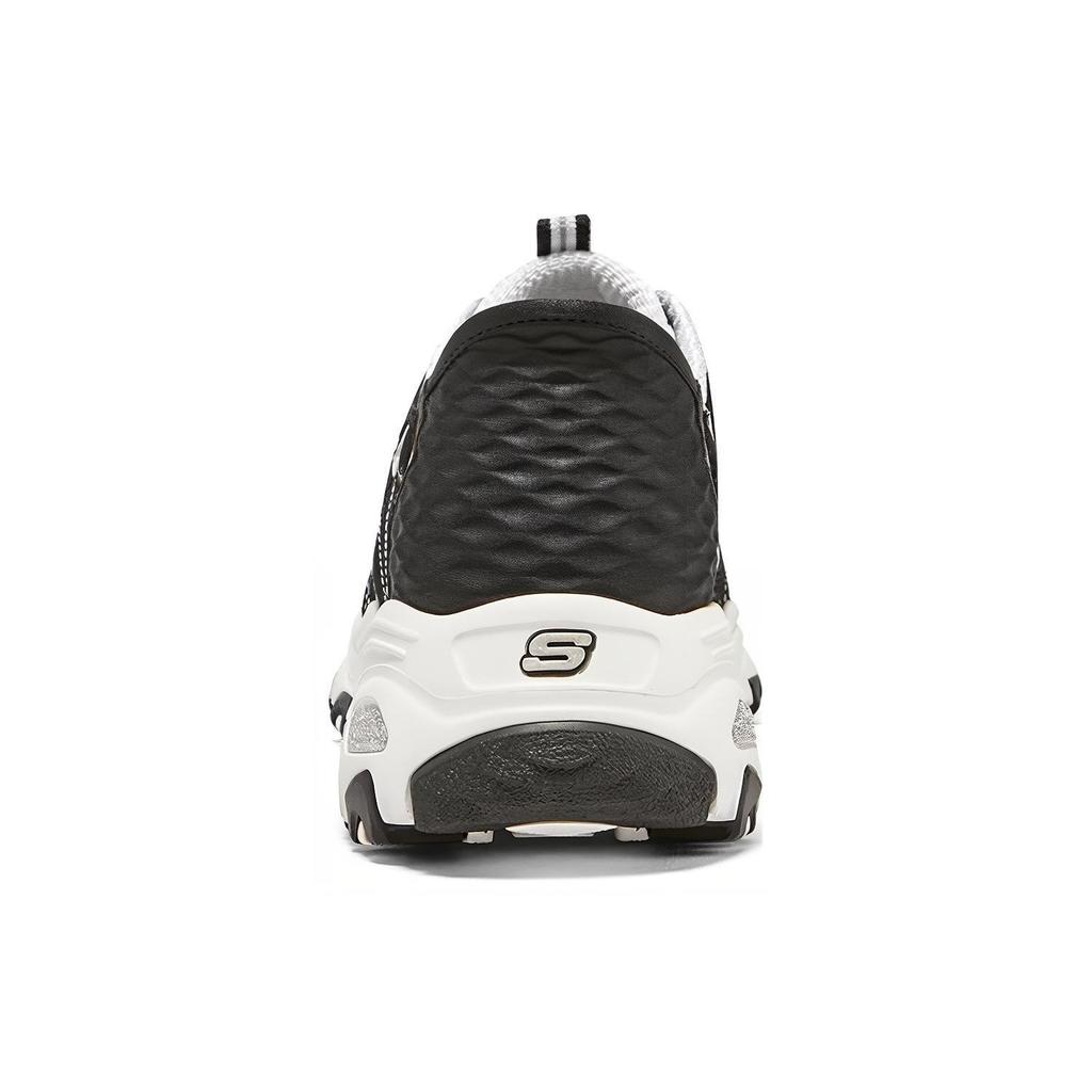 Skechers DLites 1.0 Slip-Ins Сетчатые Классические Универсальные Низкие Кроссовки в Стиле "Папа" Женские кроссовки Черный Белый 150030-BKW