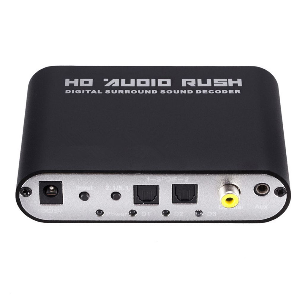 Converter 5.1 Channel SPDIF Coaxial AUX 3.5mm to 6RCA AC3 Audio Digital to Analog Audio Decoder Decoder Amplifier DAC Converter
