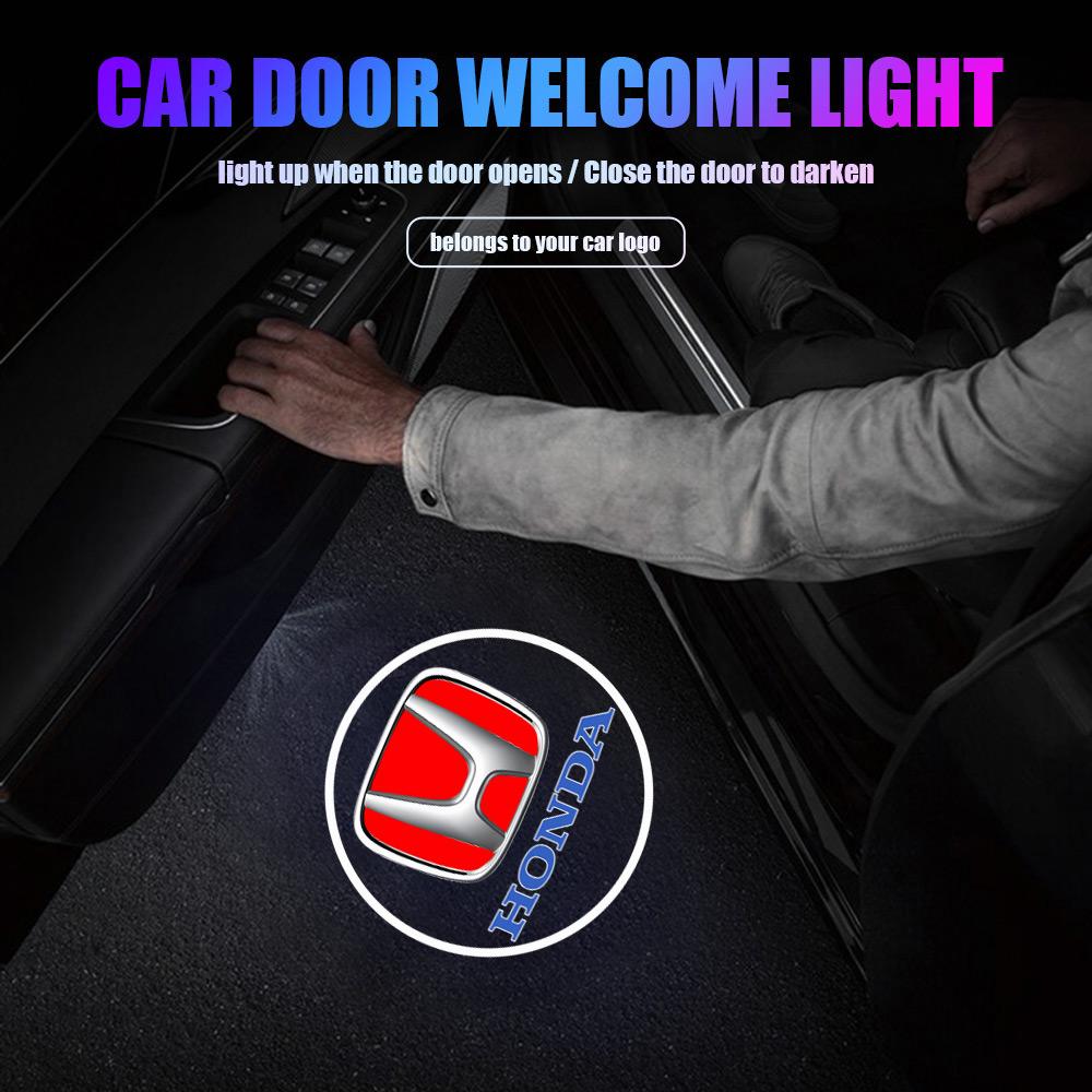 Car LED Courtesy welcome light Laser N N LINE Emblem projector door lamp For Honda Civic 10th 11th Gen Hrv Jazz City Fit Accord ajm256