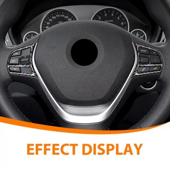 Carbon Fiber Steering Wheel Button Frame Trim Cover For BMW 3 Series F30 2013-18