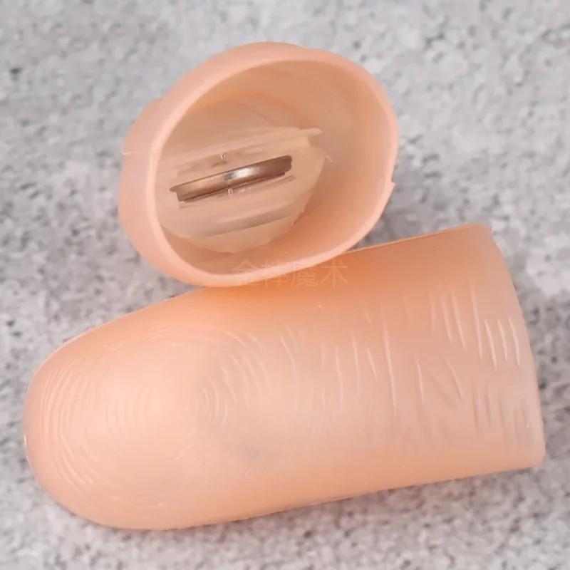 2 шт., волшебные пальцы для фокусов со светодиодами на батарейках, реквизит для фокусов на Хэллоуин, волшебные пальцы для вечеринок, игрушки для детей