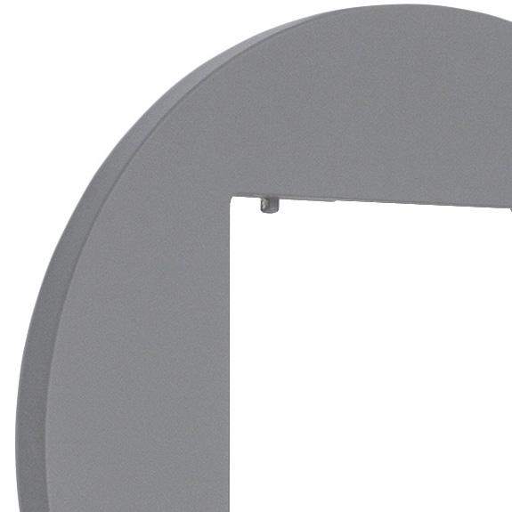 Single frame for Karlik mini switches and sockets, round, matt gray, 27MRTO-1