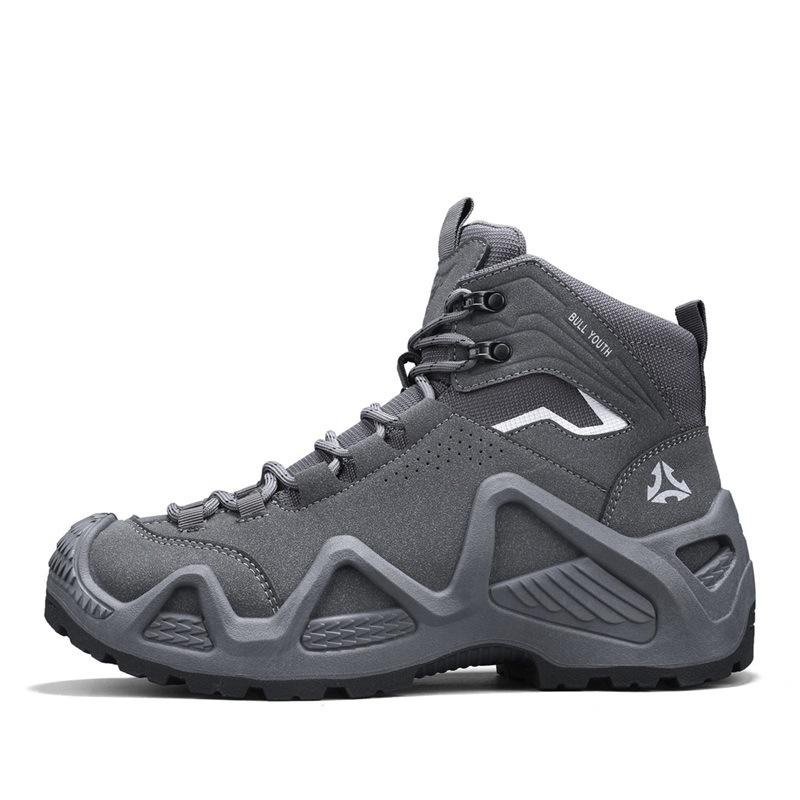 Men Tactical Boots with Straps 2025 Autumn Combat Training Straps Outdoor Hiking Breathable Shoes Multifunctional Motorcycle