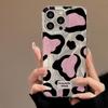 Сладкий и классный леопардовый принт в стиле black pink подходит для iPhone17promax Apple 16IMD чехол для мобильного телефона из перьевой пряжи 14/13 большое отверстие 15.