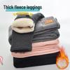 Девичьи леггинсы из флиса с высокой посадкой из овечьей шерсти - Теплые хлопковые брюки в корейском стиле для осени/зимы.